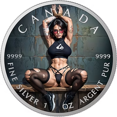 Naughty Arrest Colorized 1 Oz Silver Coin