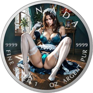 Maid Temptation 1 Oz Colorized Silver Coin