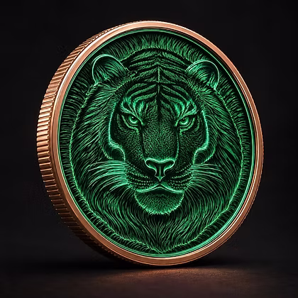2026 5 oz Emerald Forest Tiger Edition Copper Round - Image 4