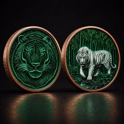 2026 5 oz Emerald Forest Tiger Edition Copper Round - Image 2