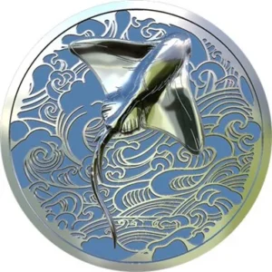 2026 Pitcairn Islands Ocean Wonders Stingray UHR Proof 2 oz Silver Coin