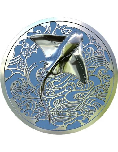 2026 Pitcairn Islands Ocean Wonders Stingray UHR Proof 2 oz Silver Coin