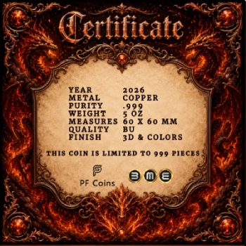DRAGONS OF ETERNAL FIRE 5 Oz Copper Bar - Image 4