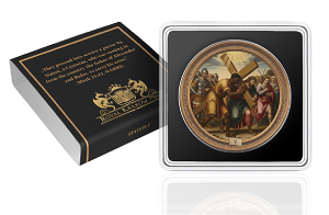 Station V: Simon Helps Jesus Carry The Cross 1 Oz Silver Coin - Image 3