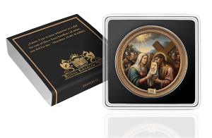 Station VI: Simon Helps Jesus Carry The Cross 1 Oz Silver Coin - Image 3