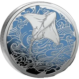 STINGRAY Ocean Wonders Proof 5 Oz 10$ Pitcairn Island 2026 coin
