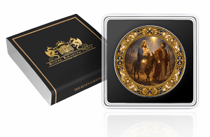 Seven Sorrows of Mary: The Flight into Egypt 1 Oz Silver Coin - Image 3
