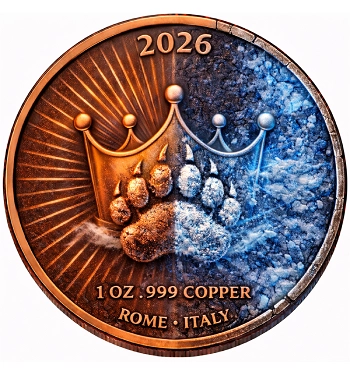 Bear Virtues Series 1 Oz Copper Round - Image 3