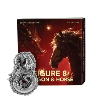 2026 Samoa Figure 8 Dragon and Horse 3 Oz Silver Coin - Image 5