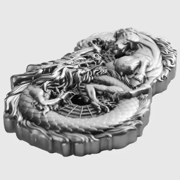2026 Samoa Figure 8 Dragon and Horse 3 Oz Silver Coin - Image 3
