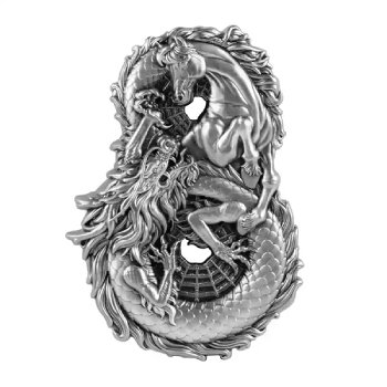2026 Samoa Figure 8 Dragon and Horse 3 Oz Silver Coin
