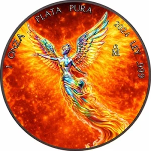Holo Phoenix Fire Sky Libertad 1 Oz Silver Coin