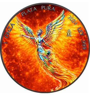 Holo Phoenix Fire Sky Libertad 1 Oz Silver Coin