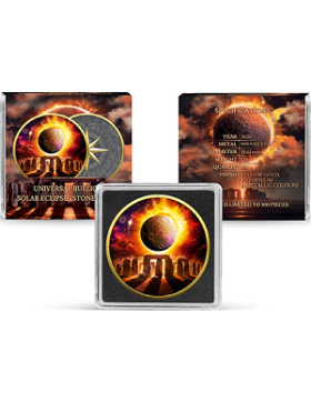 Solar Eclipse Stonehenge 1 Oz Colorized Silver Coin - Image 3