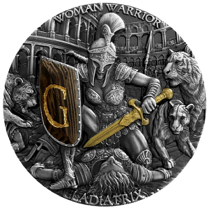 Woman Warrior Gladiatrix 2 Oz UHR Silver Coin