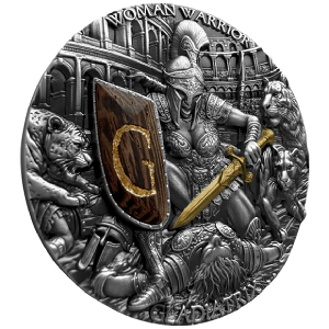 Woman Warrior Gladiatrix 2 Oz UHR Silver Coin - Image 2