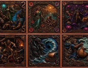JOURNEY OF ODYSSEUS 6 x 5 Oz Copper Medal Set