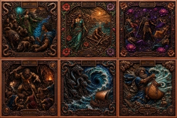 JOURNEY OF ODYSSEUS 6 x 5 Oz Copper Medal Set