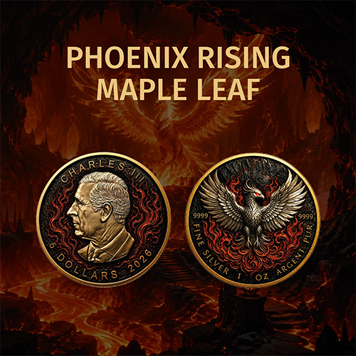 PHOENIX RISING 1 Oz Silver Maple Leaf - Image 3