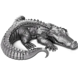 2027 Cameroon Gustave the Crocodile 2 oz Silver Coin – Antiqued
