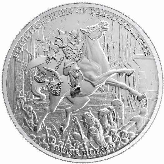 Four Horsemen of the Apocalypse Black Horse 1oz Bullion Premium