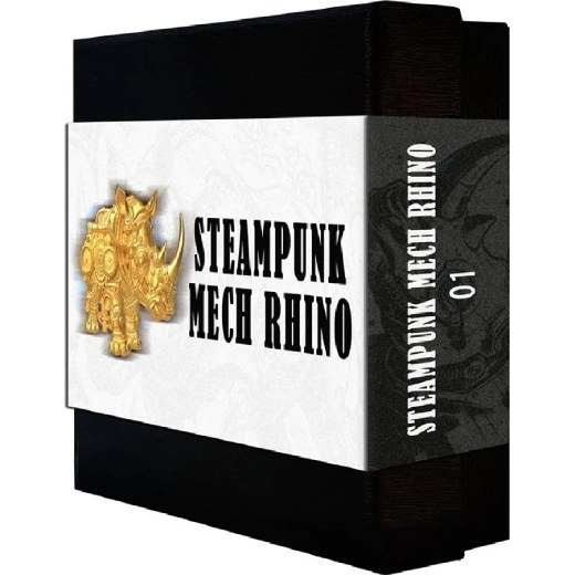 Mech Rhino Shaped Gold Gilded 2 oz Silver Coin - Image 6