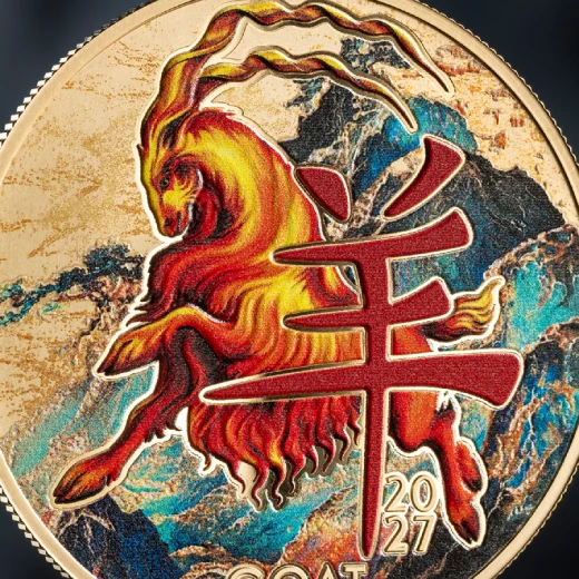 Year of the Goat Golden Collection 1/2 Oz Silver Coin - Image 4