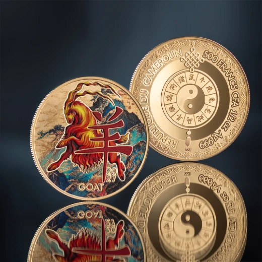 Year of the Goat Golden Collection 1/2 Oz Silver Coin - Image 6
