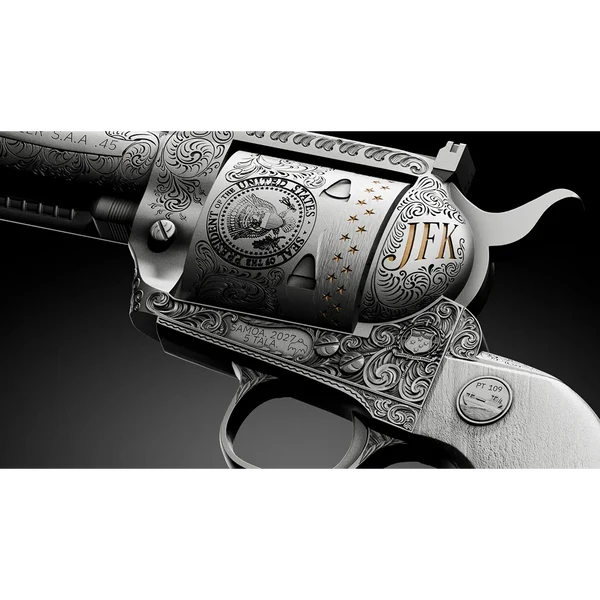 JFK’s Revolver Shaped 2 oz Silver Coin - Image 5