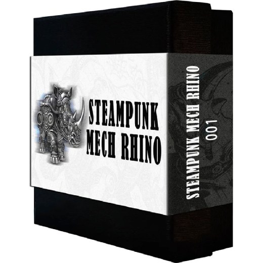 Mech Rhino Shaped Antiqued 2 oz Silver Coin - Image 6