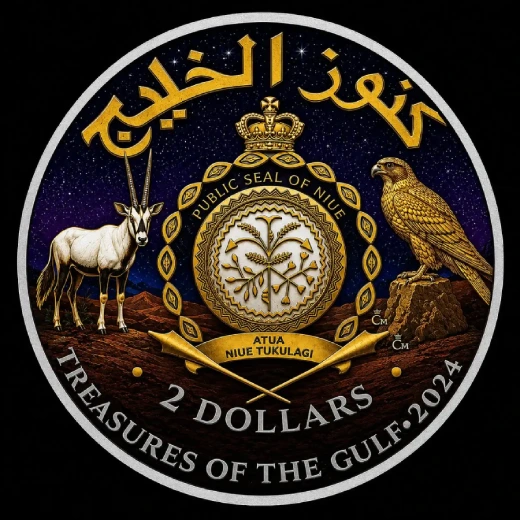 Treasures of the Gulf Sunset Arabian Horse 1 oz Silver Coin - Image 2