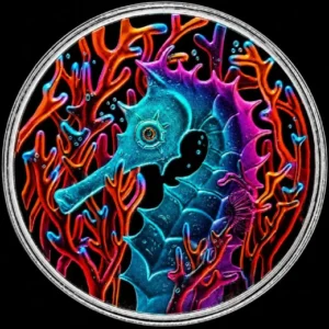 2026 Samoa Seahorse Neon Abyss 1 oz Silver Coin