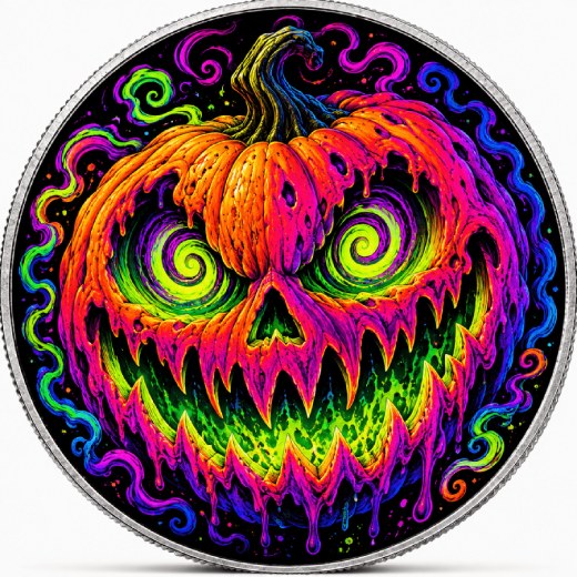 Neon Nightmare Colorized 1/10 oz Silver Round