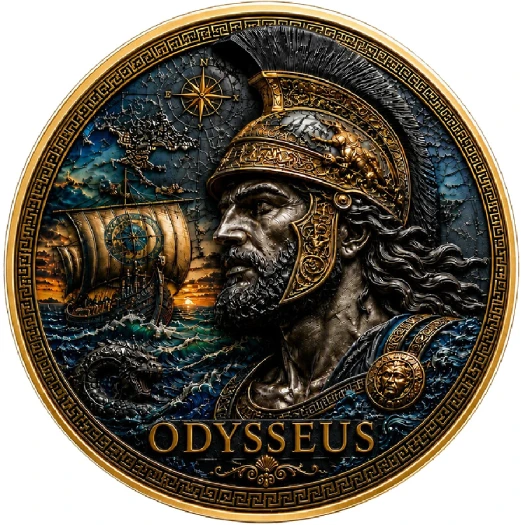 ODYSSEUS – KING OF ITHACA 1 KG COPPER Medal
