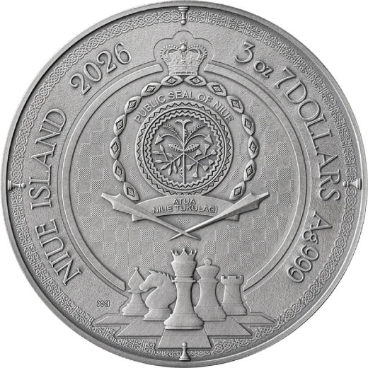 Queen's Gambit 3 Oz High Relief silver Coin - Image 2