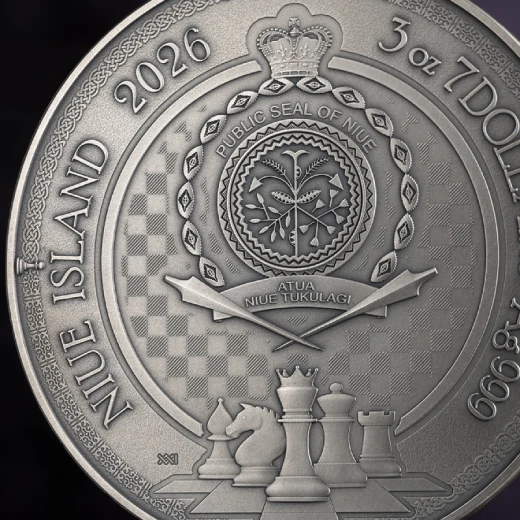Queen's Gambit 3 Oz High Relief silver Coin - Image 4