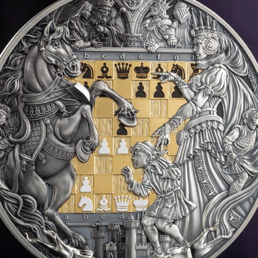 Queen's Gambit 3 Oz High Relief silver Coin - Image 3