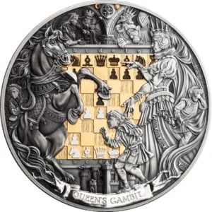 Queen's Gambit 3 Oz High Relief silver Coin