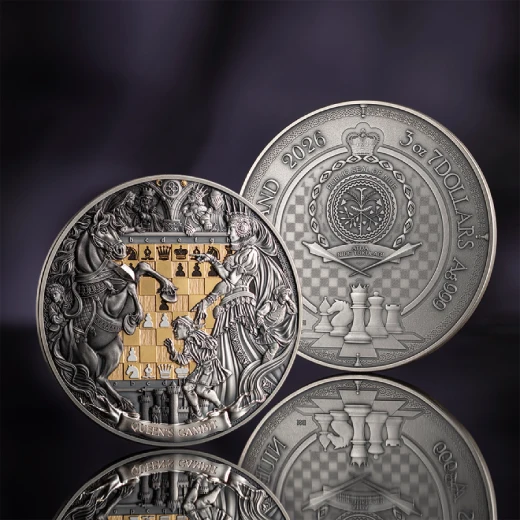 Queen's Gambit 3 Oz High Relief silver Coin - Image 5