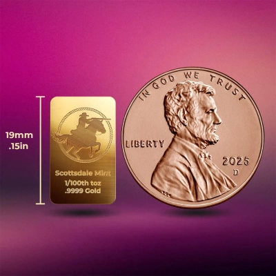 Scottsdale Cowboy Rifleman 1/100th oz Gold Bar in Certi-Lock - Image 4