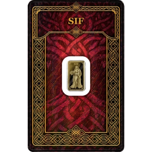 Gods of Germania SIF 1/100oz proof gold bar