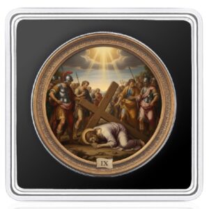 Station IX - Via Crucis 1 Oz Silver Coin