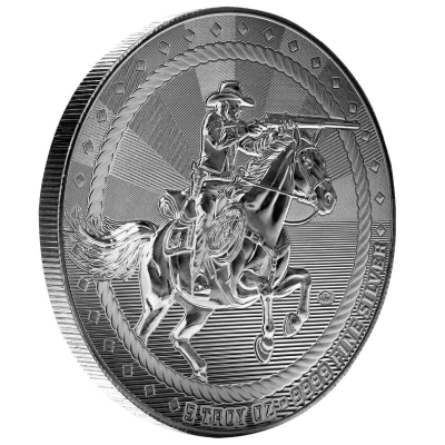 Scottsdale Cowboy Rifleman 5 Troy oz Silver Round - Image 2
