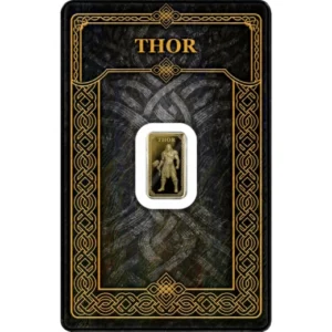 Gods of Germania Thor 1/100oz proof gold bar
