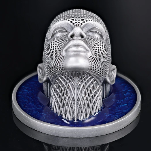Wireframe Art Series: Lady Waterfall 2 Oz Silver Coin - Image 4