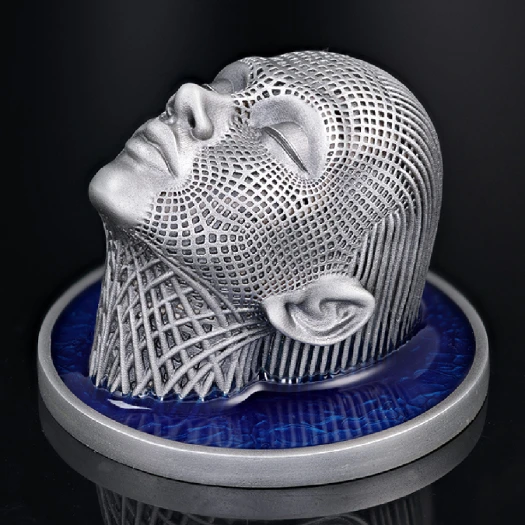 Wireframe Art Series: Lady Waterfall 2 Oz Silver Coin - Image 3