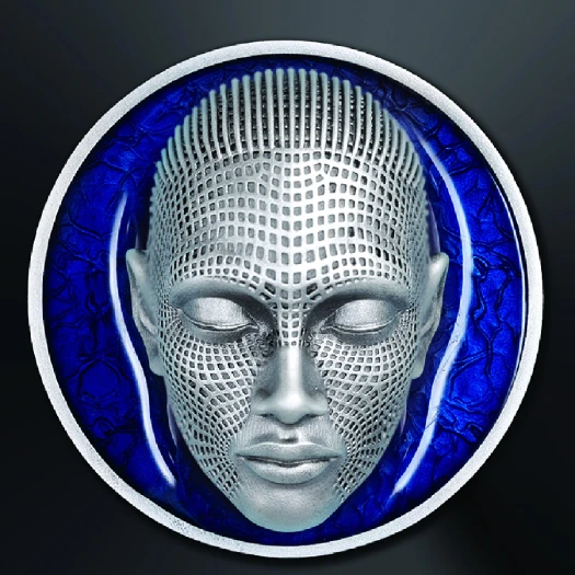 Wireframe Art Series: Lady Waterfall 2 Oz Silver Coin - Image 5