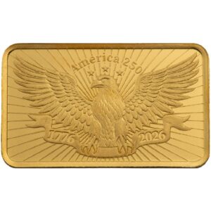 PAMP 250th Anniversary of US Bald Eagle 2.5g Gold Bar