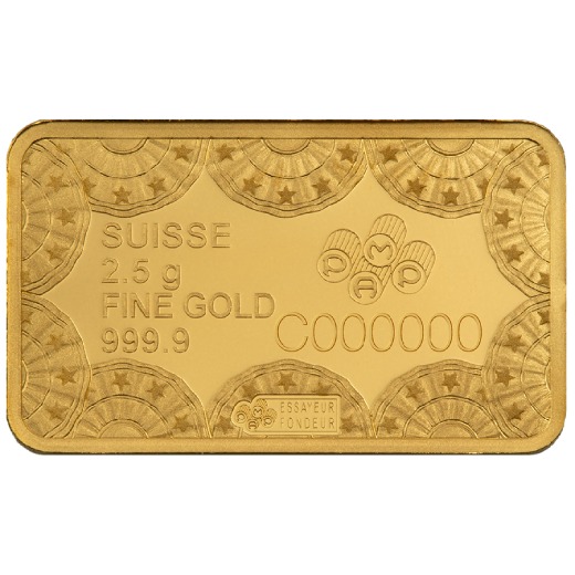 PAMP 250th Anniversary of US Bald Eagle 2.5g Gold Bar - Image 2