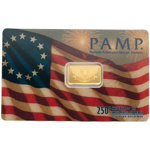 PAMP 250th Anniversary of US Bald Eagle 2.5g Gold Bar - Image 3